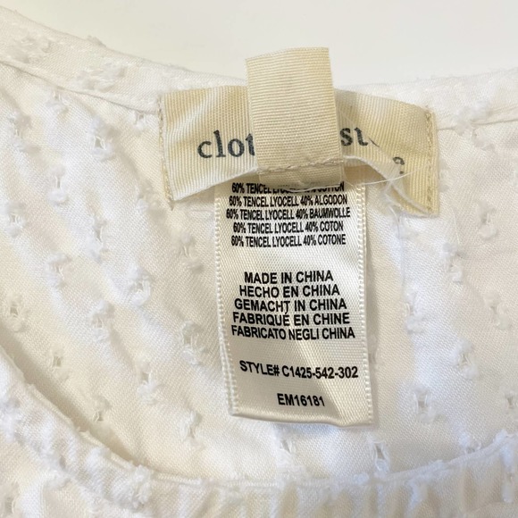 Anthropologie Clothe & Stone Eyelet Lace Tank Top White Small - Picture 9 of 14